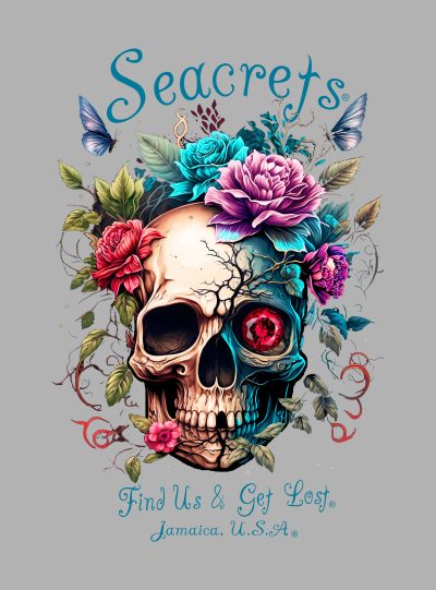 Seacrets 2024 Flower Skull Ladies Front