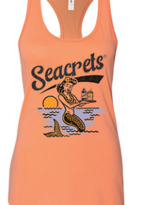a women's tank top with an image of a mermaid on it