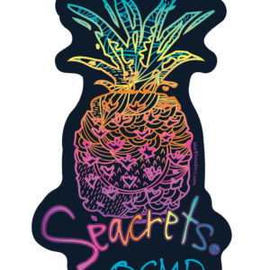 a neon pineapple on a black background