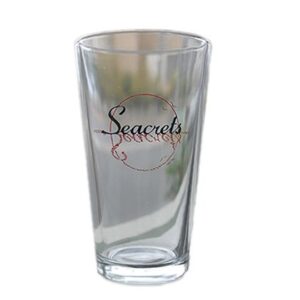 a shot glass with a logo on it