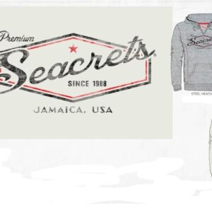 a picture of a jacket with the words secrets printed on it