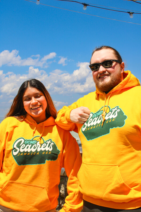 Gold Retro Script Hoodie