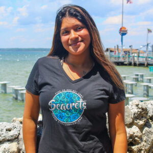 Hibiscus Flower Ladies V-Neck