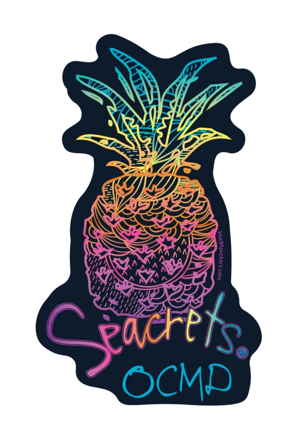 a neon pineapple on a black background