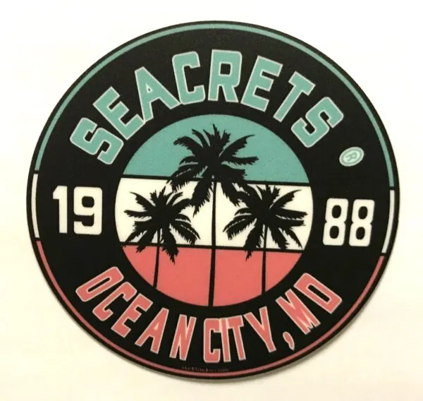 a patch with a palm tree on it